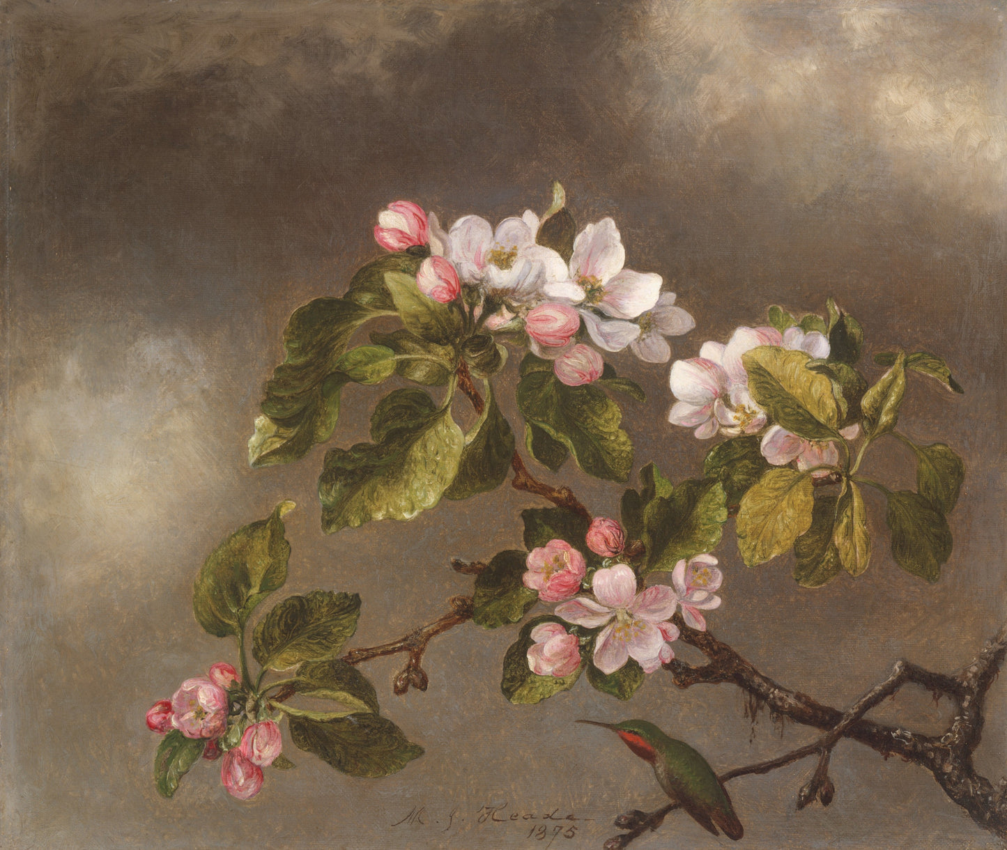 Hummingbird and Apple Blossoms (1875)