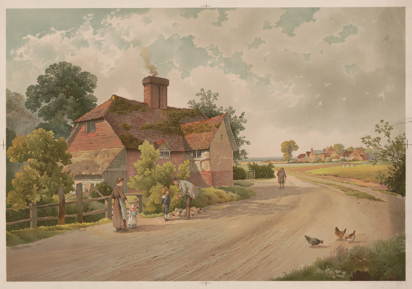 Scene in an English Village (1898)